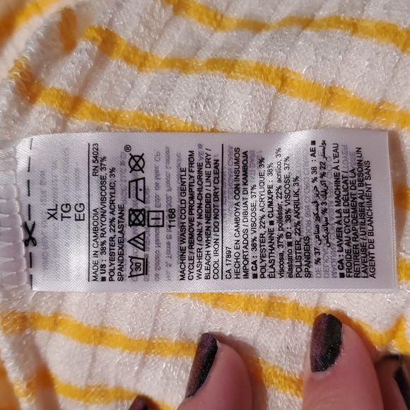 Striped Shirred Super Soft Tank - Picture 6 of 6